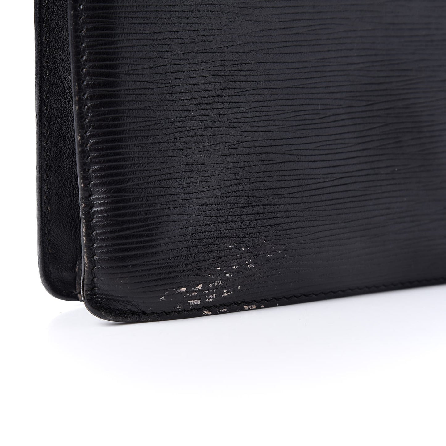 Epi Pochette Sellier Dragonne Clutch Black