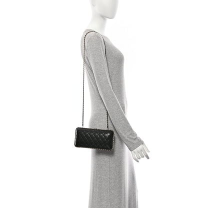 Chanel Lambskin Quilted Chain Around Clutch Black 2 of 10