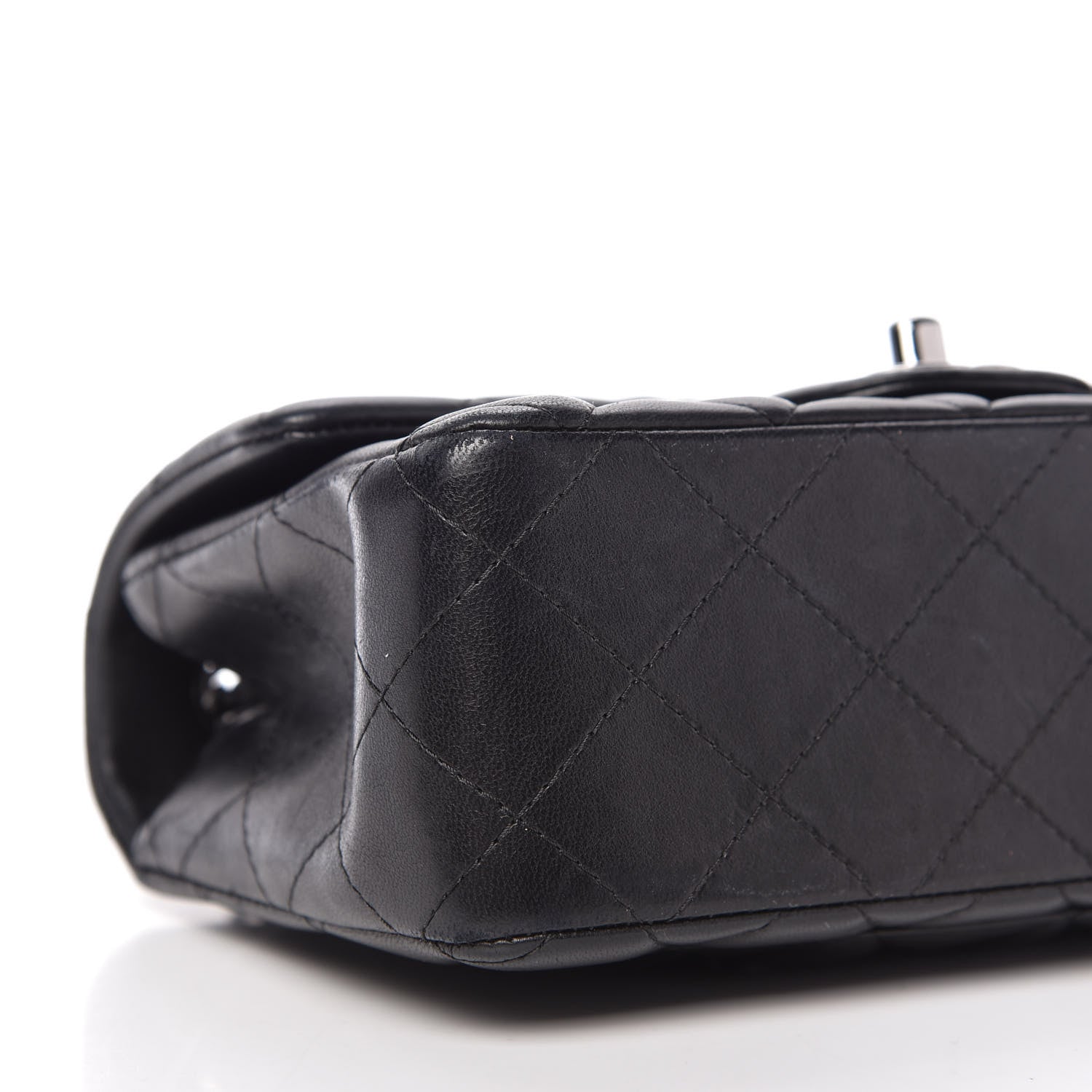 Chanel Lambskin Quilted Mini Rectangular Flap Black 6 of 11