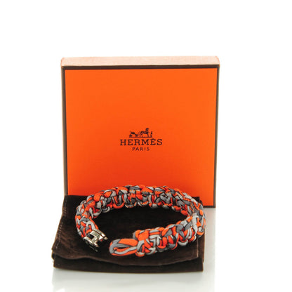 Hermes Silk Twill Kid Bracelet S Orange 5 of 5