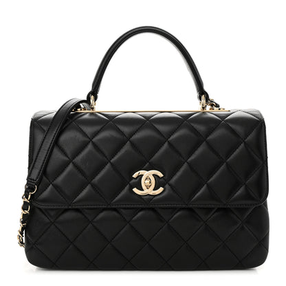 Chanel Lambskin Quilted Medium Trendy CC Flap Dual Handle Bag Black 1 of 12
