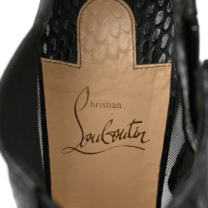 Christian Louboutin Calfskin Jurassic Rete Trouble 100 Booties 38.5 Black 7 of 10