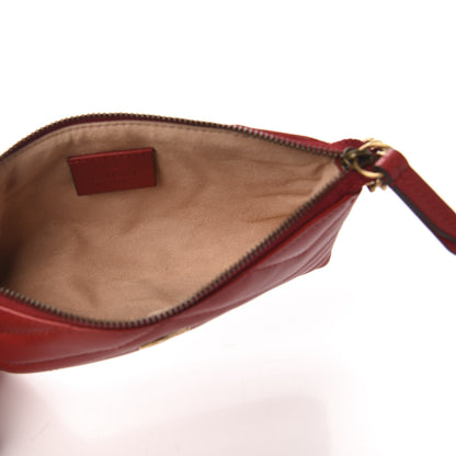 Gucci Calfskin Matelasse Mini GG Marmont Chain Bag Hibiscus Red 4 of 10
