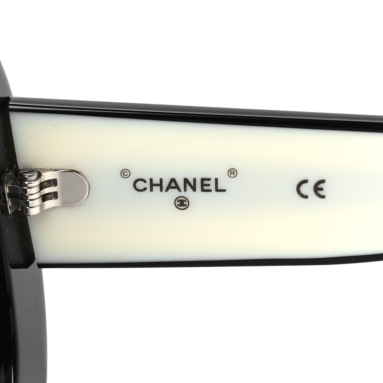 Chanel Acetate Sunglasses 71414 Black White 3 of 7