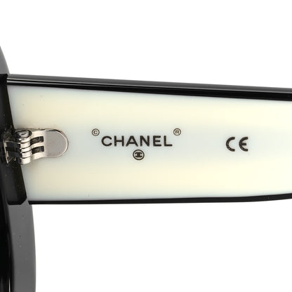 Chanel Acetate Sunglasses 71414 Black White 3 of 7
