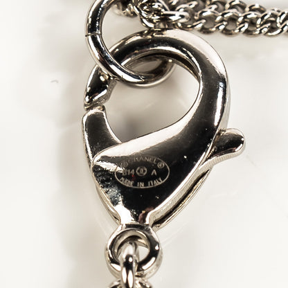 Chanel Crystal Pearl CC Long Necklace Silver 5 of 5