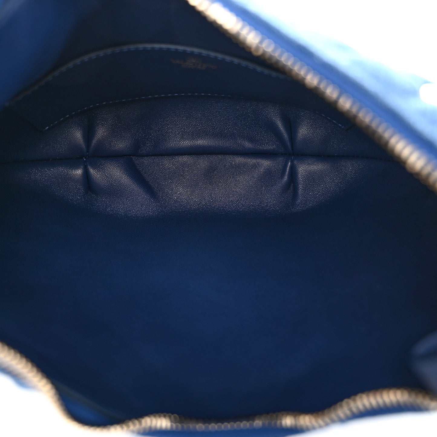 Denim Small Rockstud Spike Hobo Light Denim