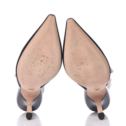 Christian Dior Technical Canvas Ribbon J'Adior Slingback 100mm Pumps 39.5 Black 7 of 15