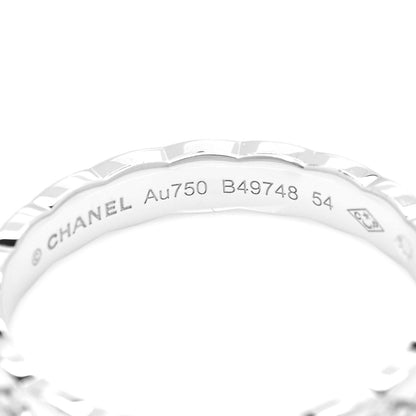 Chanel 18K White Gold Diamond Mini Coco Crush Ring 54 6.75 4 of 5