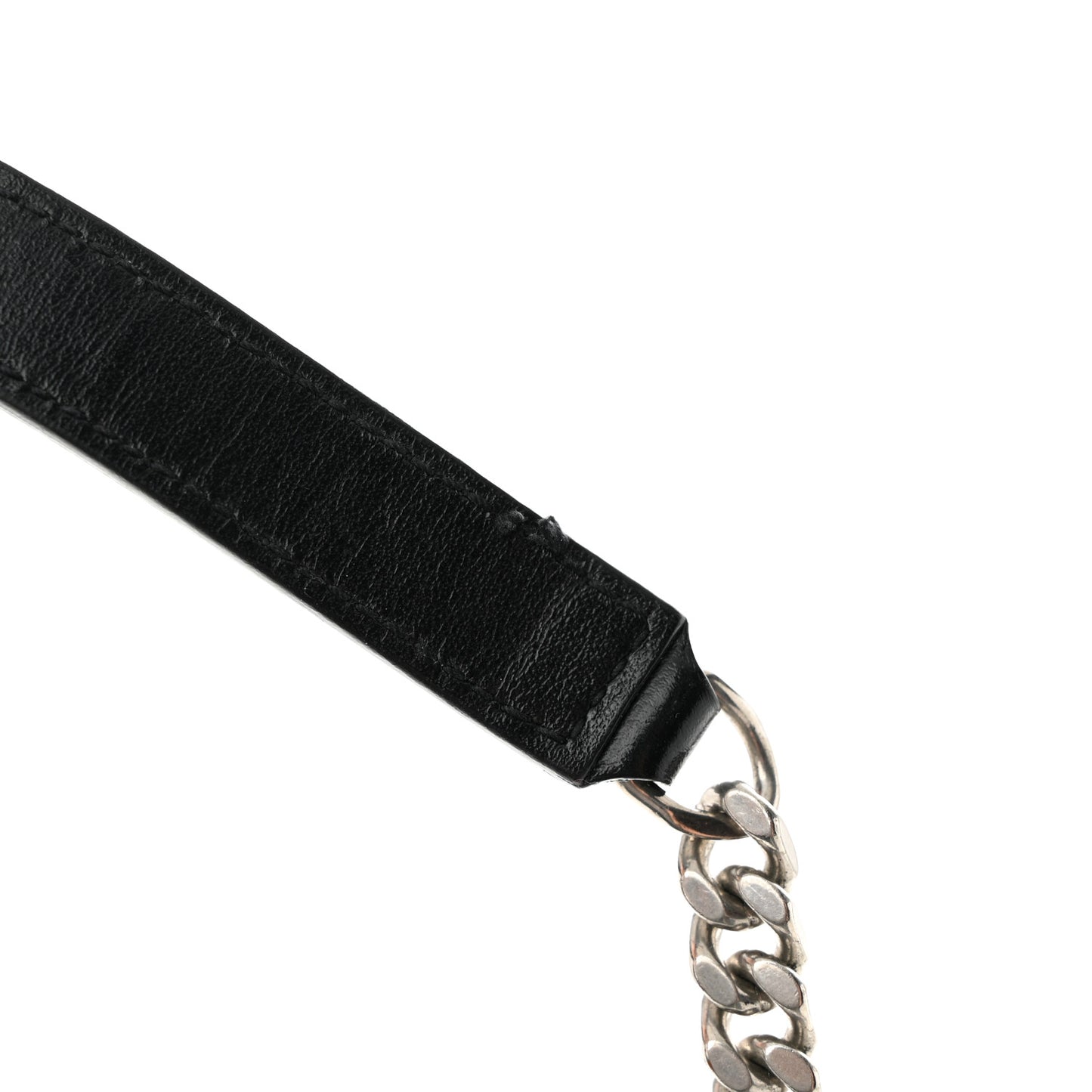 Calfskin Y Quilted Monogram Medium Loulou Chain Satchel Black