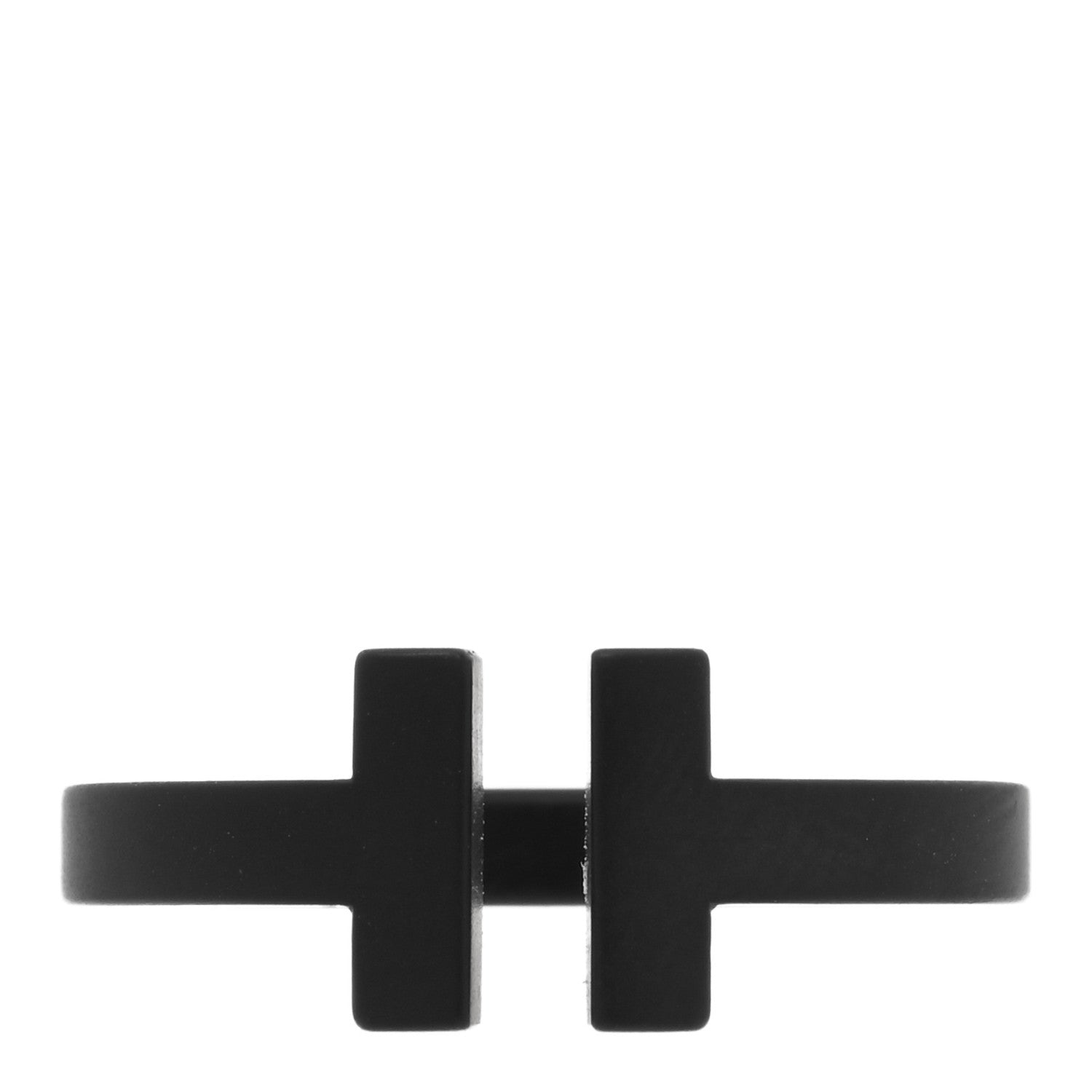 Tiffany Black-Coated Stainless Steel T Square Ring 47 4 1 of 4