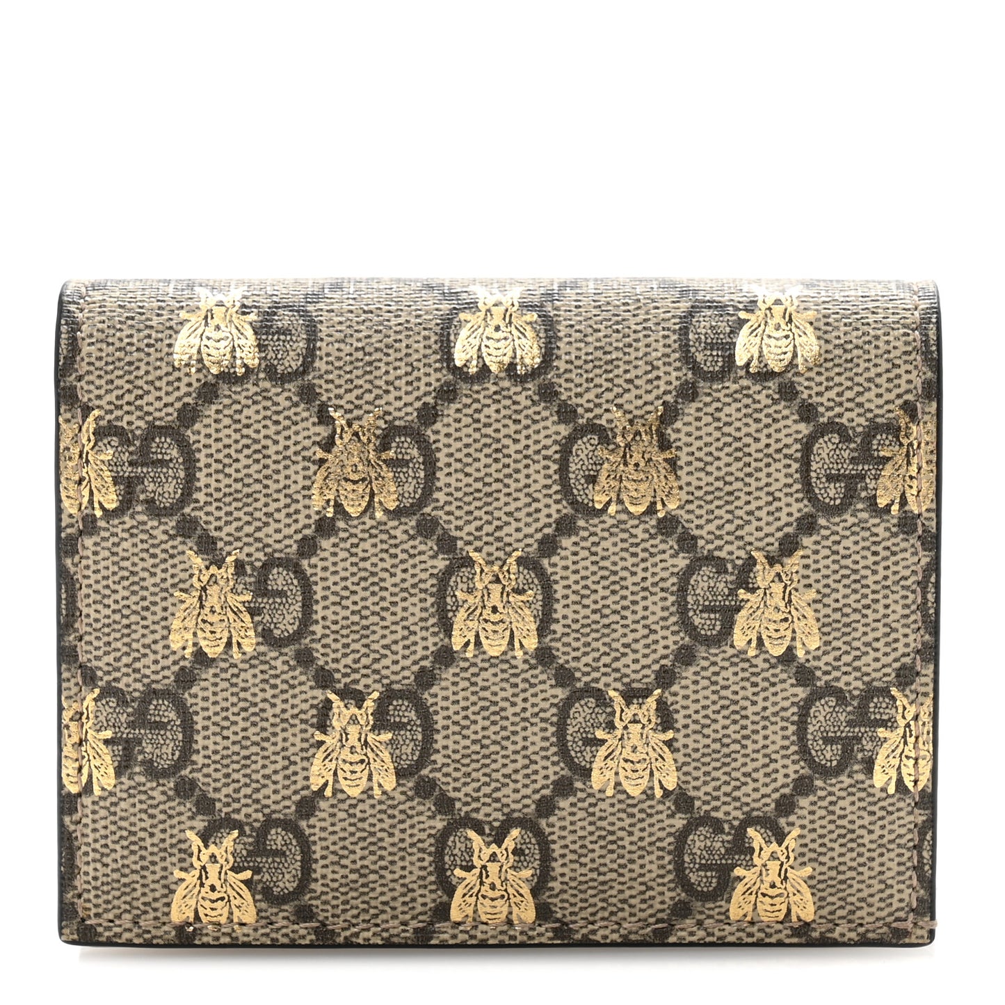GG Supreme Monogram Bee Print Card Case