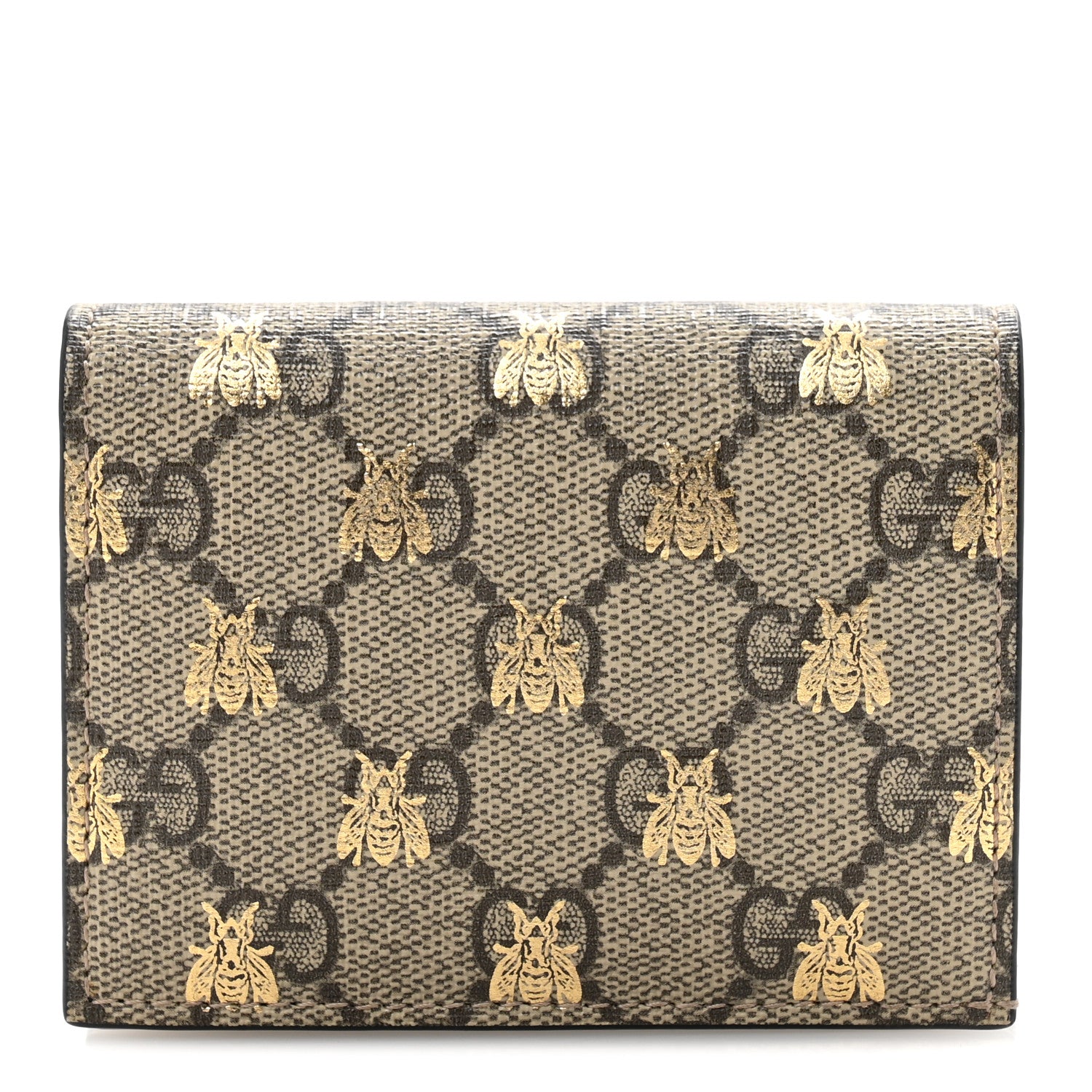 Gucci GG Supreme Monogram Bee Print Card Case 1 of 11