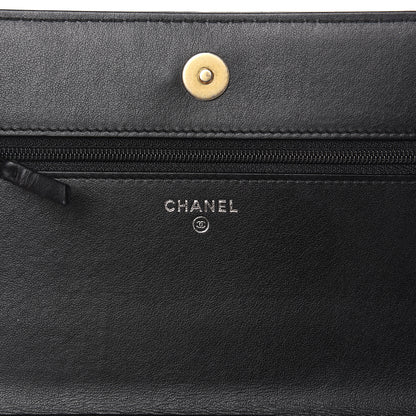 Chanel Aged Calfskin Quilted Gabrielle Wallet On Chain WOC Beige Black 6 of 13