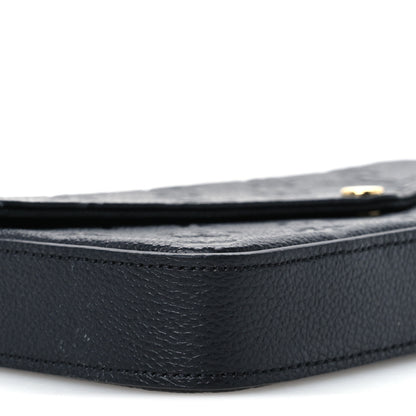 Louis Vuitton Empreinte Pochette Felicie Chain Wallet Black 9 of 11