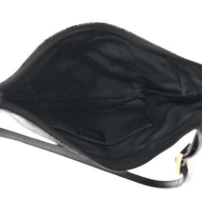 Gucci Denim Monogram Pochette Black 5 of 12