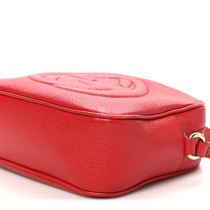 Gucci Pebbled Calfskin Small Soho Disco Bag Vibrant Red 10 of 11