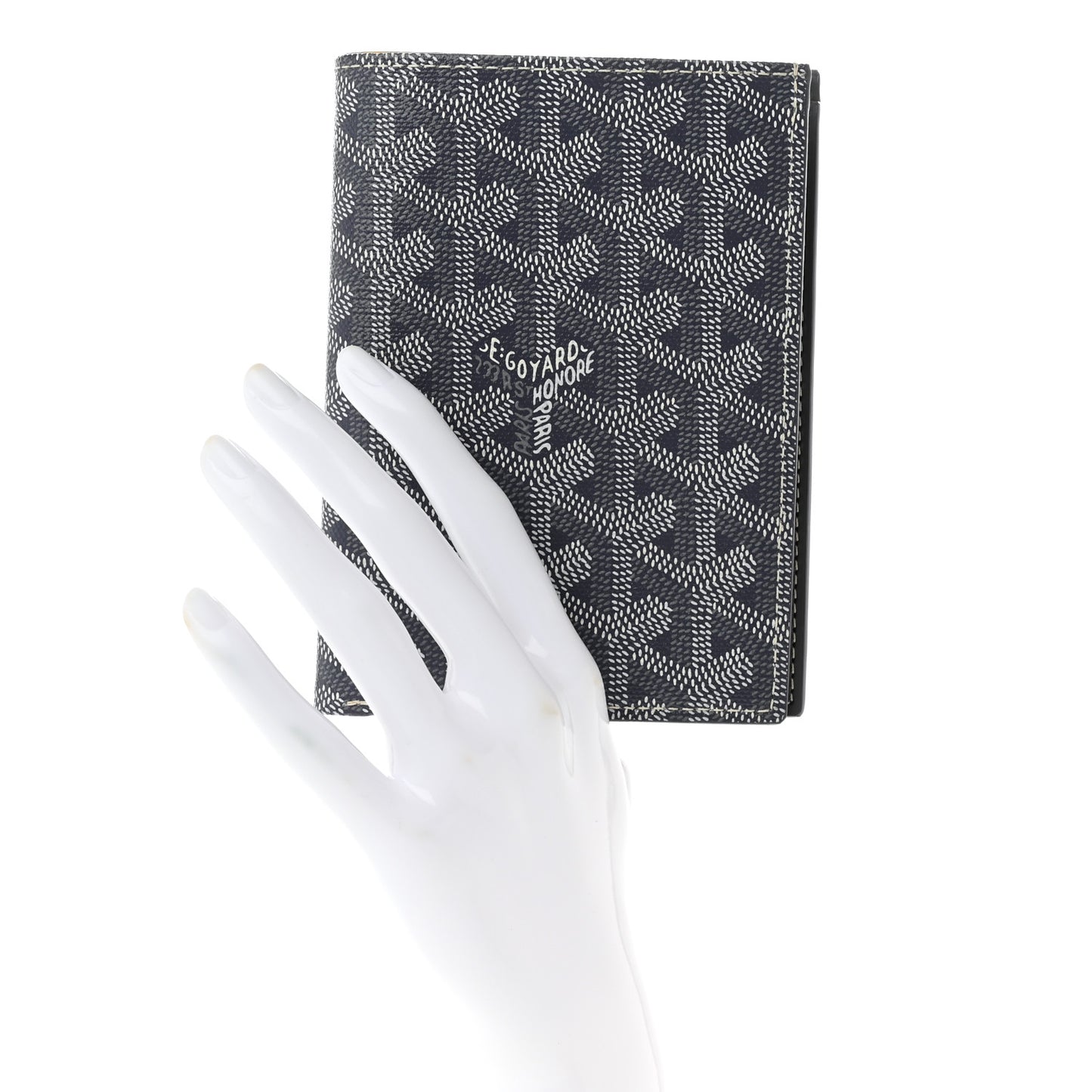 Goyardine Passport Wallet Grey
