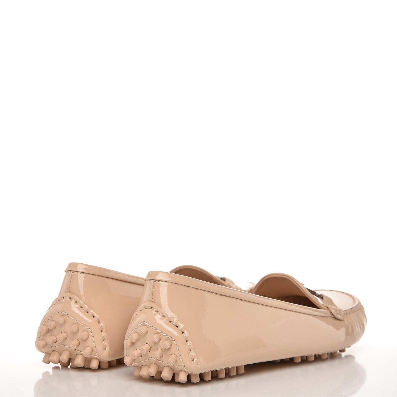 Louis Vuitton Patent Calfskin Farewell Flat Loafer 37.5 Nude 4 of 8