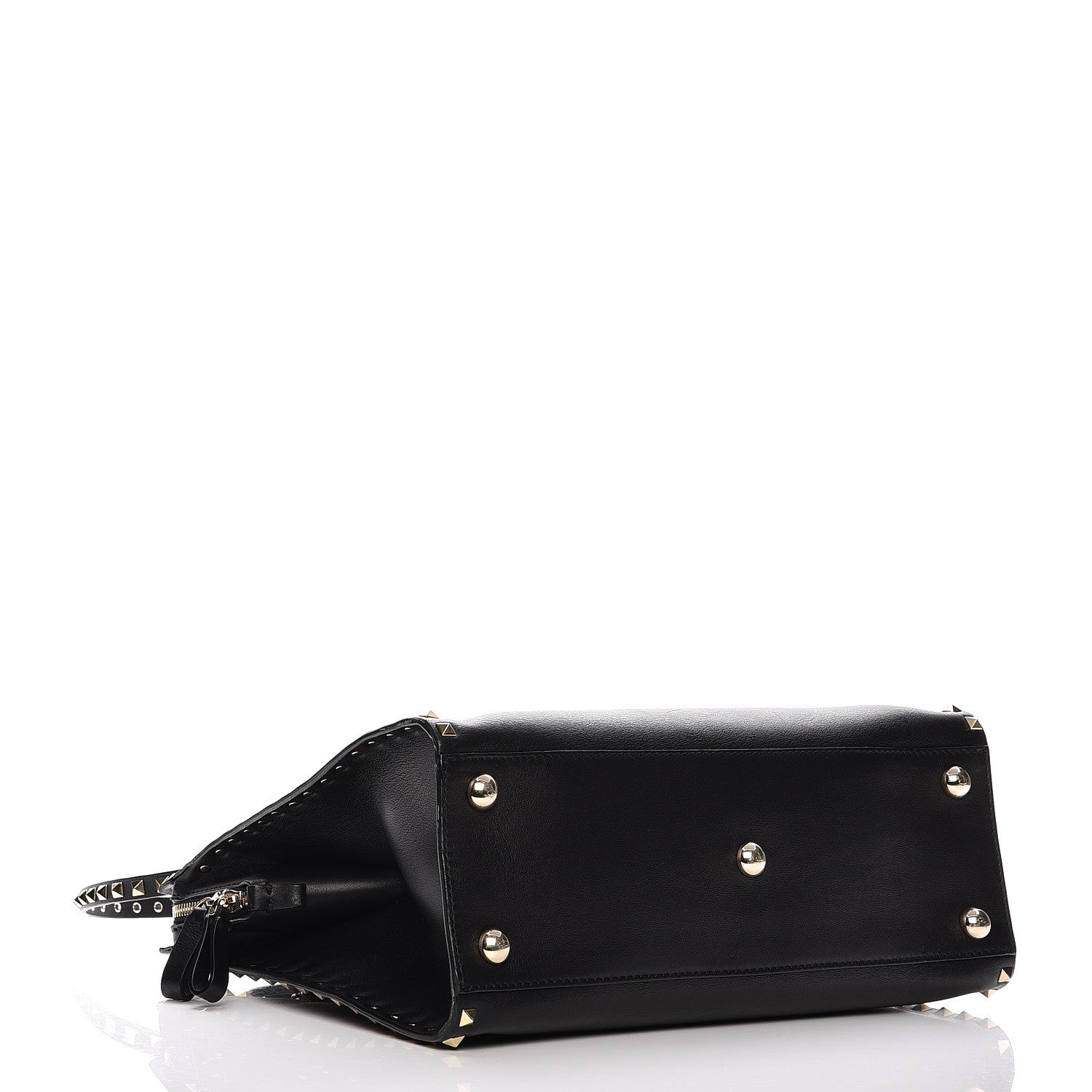 Valentino Garavani Vitello Rockstud Dome Shopper Black 5 of 16