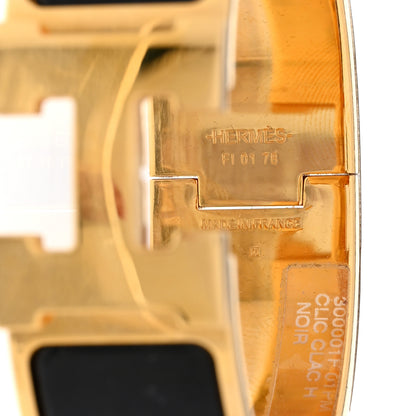 Hermes Enamel Wide Clic Clac H Bracelet PM Black 4 of 5