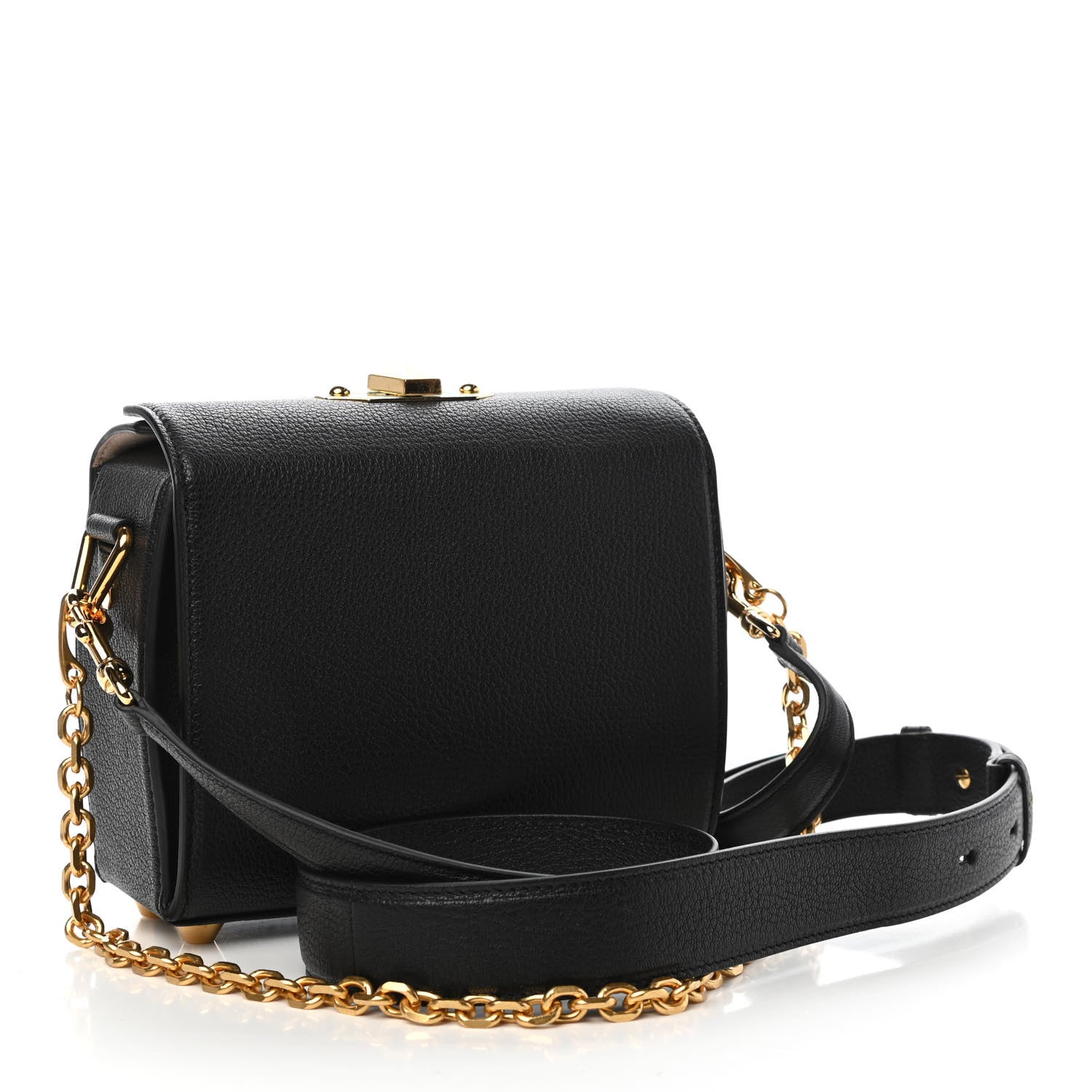 Alexander McQueen Fine Grain Goatskin Box Shoulder Bag 19 Black 3 of 9