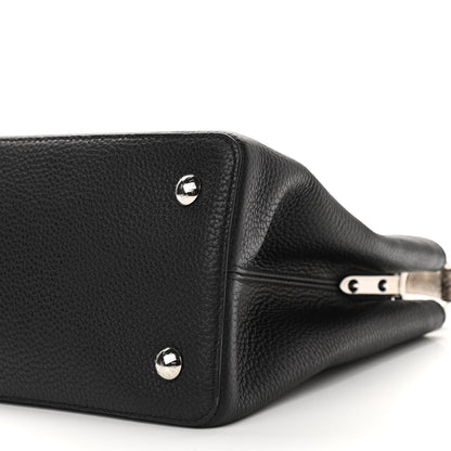Louis Vuitton Taurillon Ayers Capucines MM Black 9 of 9