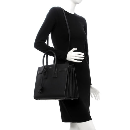 Saint Laurent Grained Calfskin Small Sac De Jour Black 2 of 7