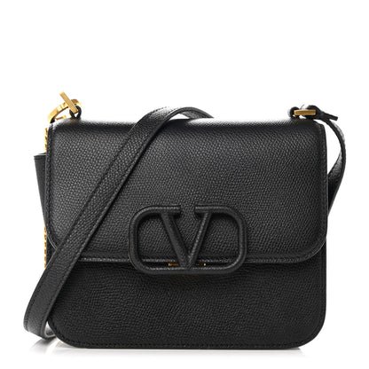Valentino Garavani Grainy Calfskin Small VSling Shoulder Bag Black 1 of 15