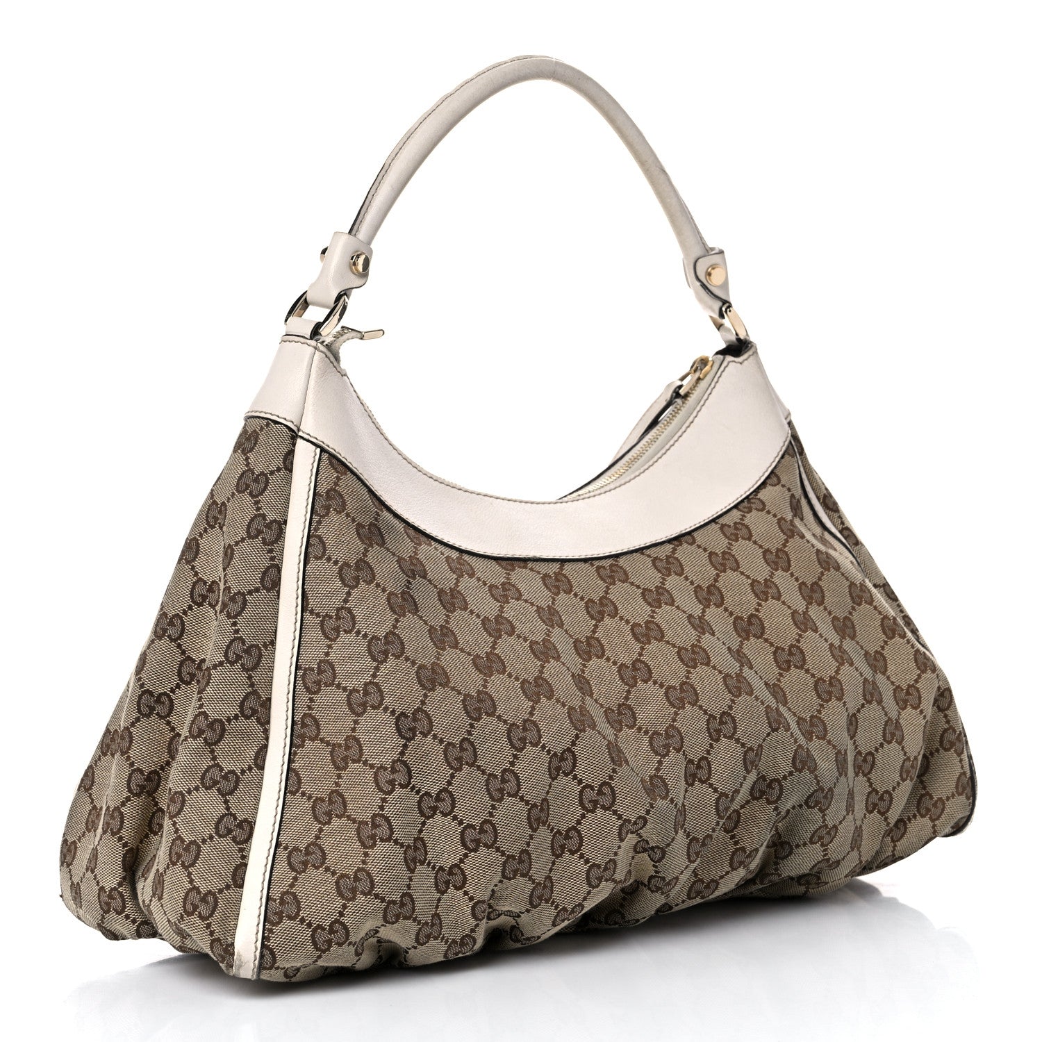 Gucci Monogram Large D Gold Hobo Off White 3 of 21