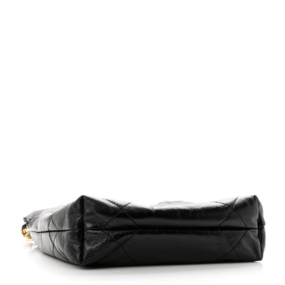 Chanel Shiny Crumpled Calfskin Quilted Pearl Mini Chanel 22 Black 4 of 11