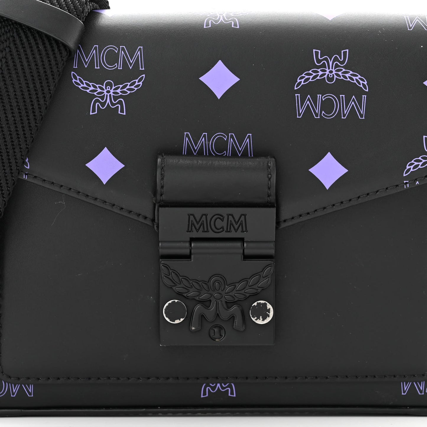 Calfskin Color Splash Logo Small Millie Crossbody Belt Bag Dahlia Purple