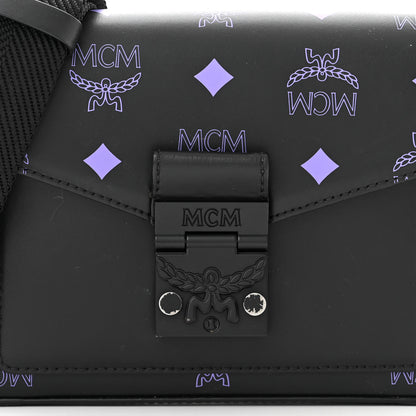 MCM Calfskin Color Splash Logo Small Millie Crossbody Belt Bag Dahlia Purple 8 of 14