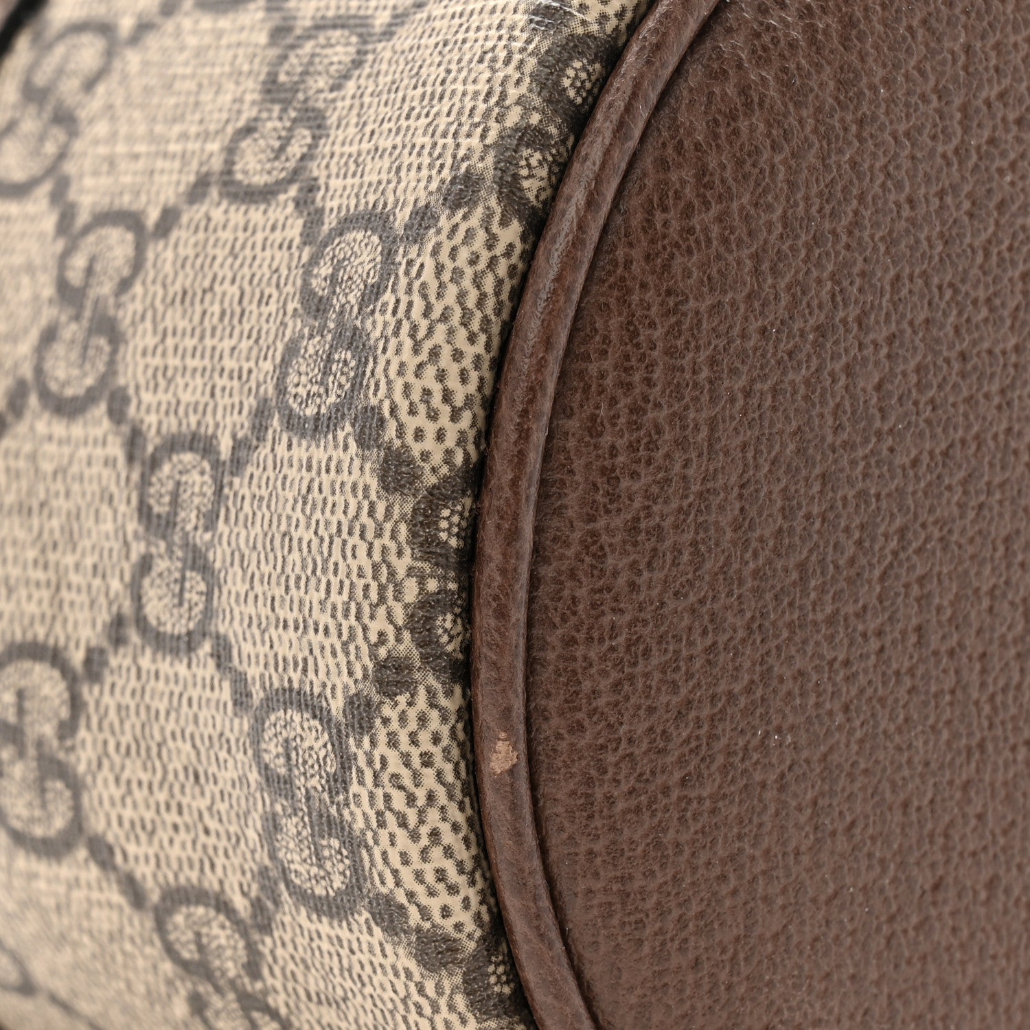 Gucci GG Supreme Monogram Textured Calfskin Web Ophidia Vanity Cosmetic Case Beige Ebony New Acero 8 of 9