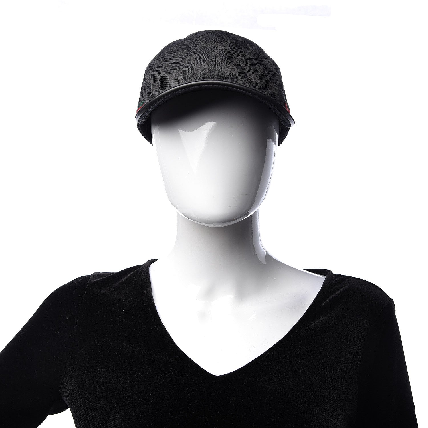 Gucci Monogram Web Baseball Hat XL Black 2 of 8