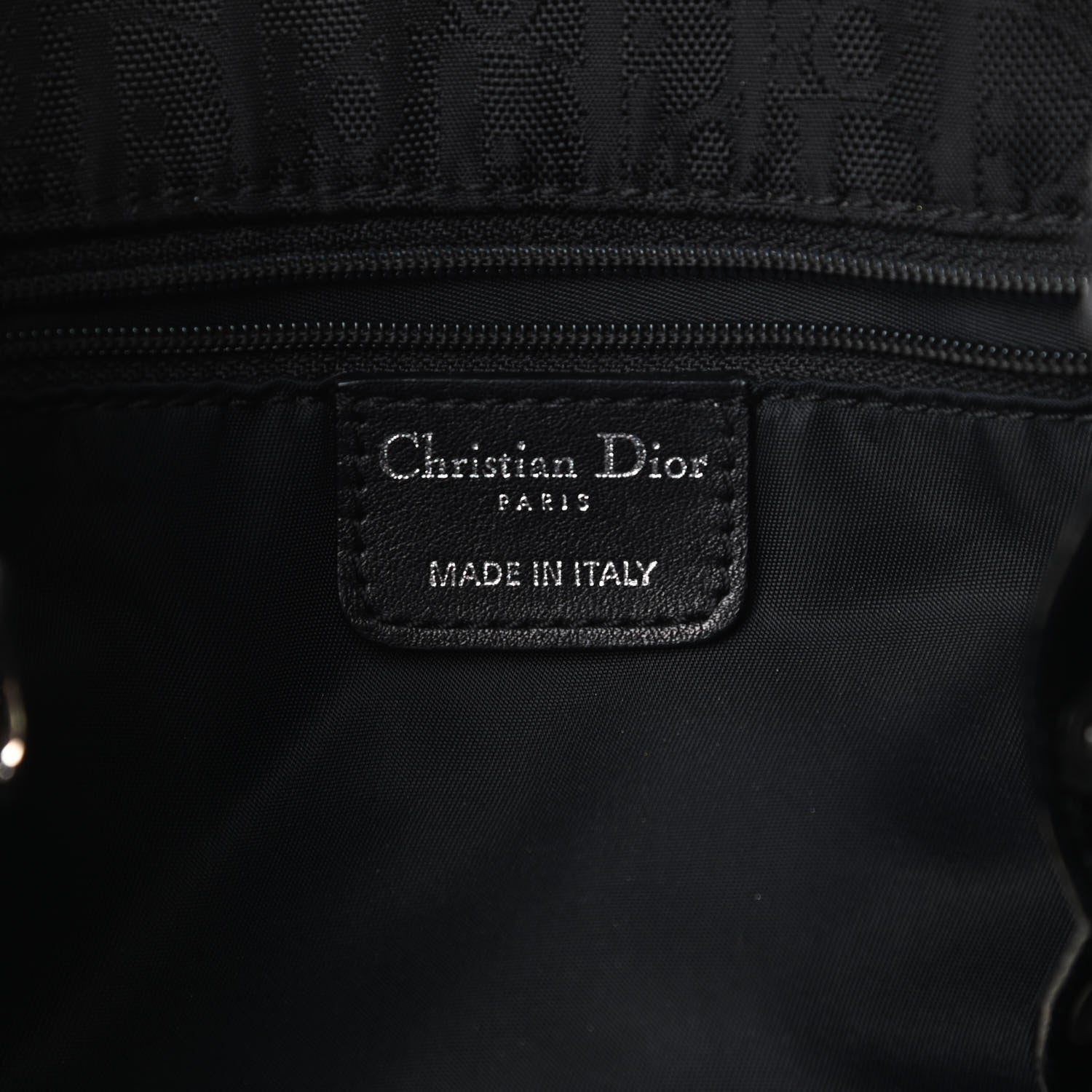 Christian Dior Nylon Monogram Small Lovely Tote Black 6 of 17