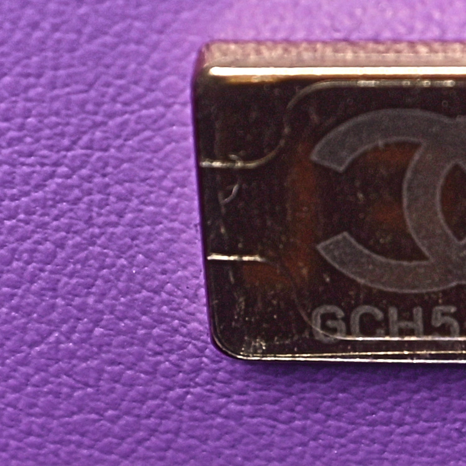 Chanel Lambskin Enamel Quilted Mini Pending CC Square Flap Purple 6 of 10