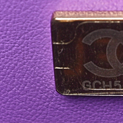 Chanel Lambskin Enamel Quilted Mini Pending CC Square Flap Purple 6 of 10