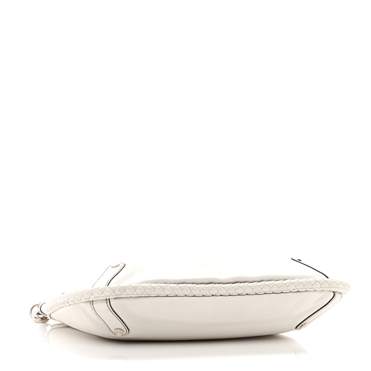 Calfskin Britt Medium Shoulder Bag White