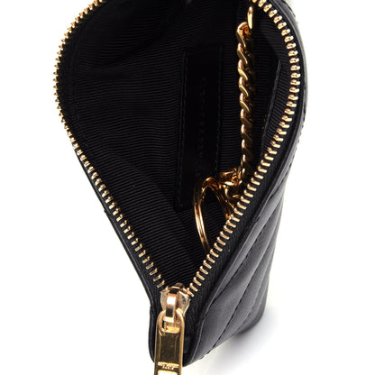 Saint Laurent Calfskin Matelasse Monogram Key Pouch Black 4 of 4