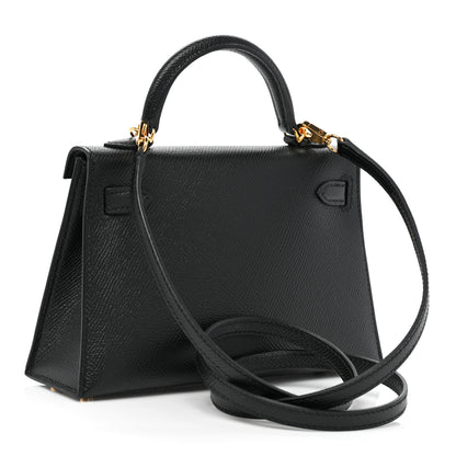 Hermes Epsom Mini Kelly Sellier 20 Black 3 of 9