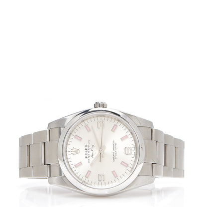 Rolex Stainless Steel 34mm Oyster Perpetual Air-King Watch Pink Index 114200 2 of 4