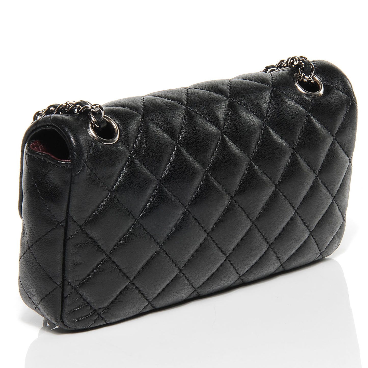 Lambskin Quilted Mini Flap Black