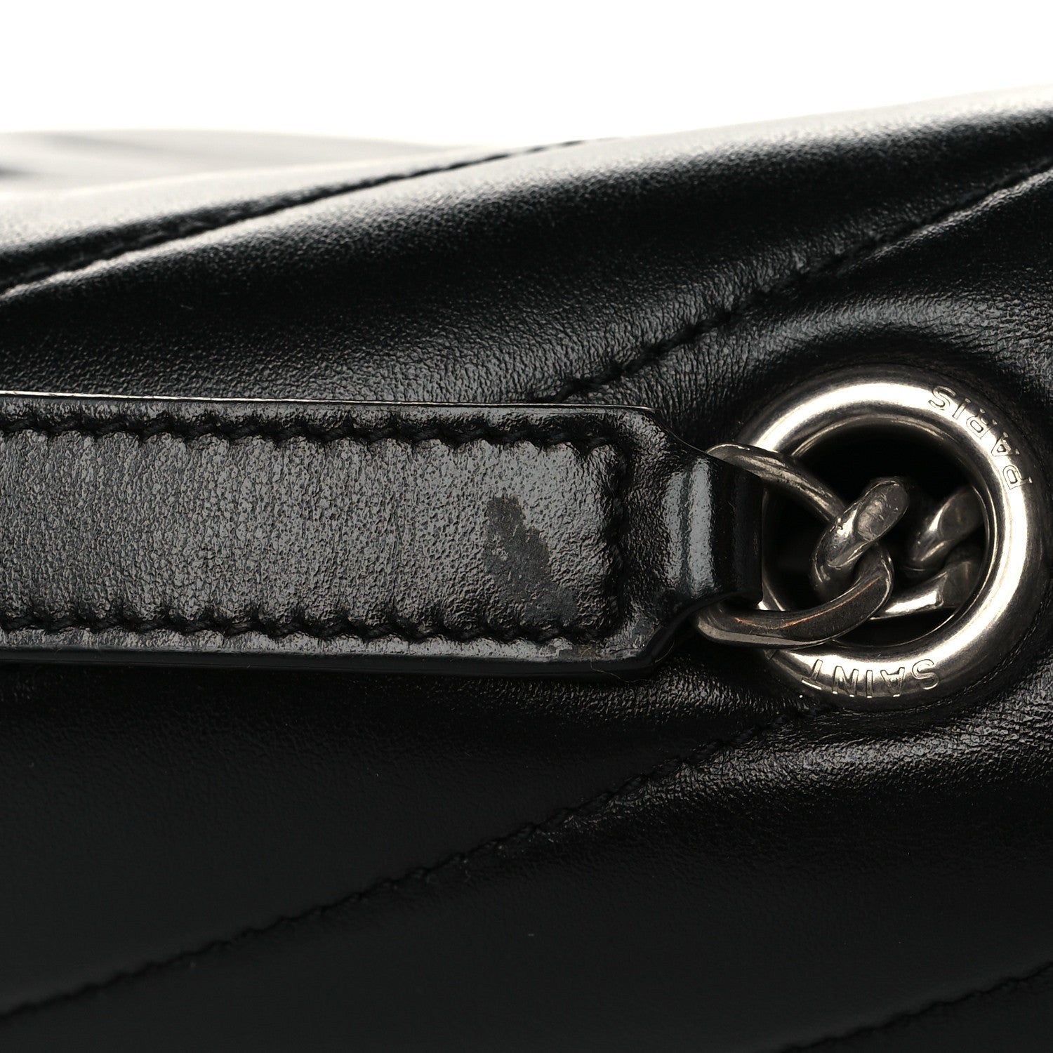 Saint Laurent Calfskin Y Quilted Monogram Medium Loulou Chain Satchel Black 8 of 9