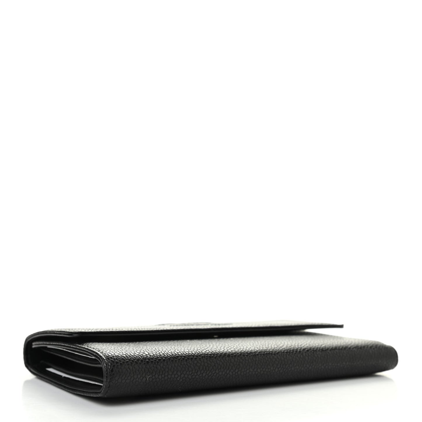 Caviar Timeless CC Large Gusset Flap Wallet Black