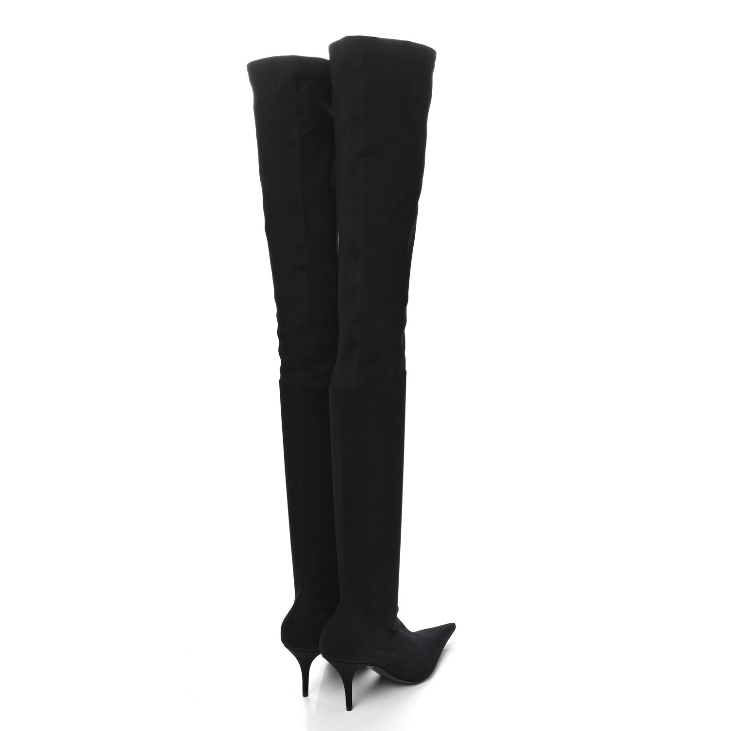 Balenciaga Spandex Pointed Toe Knife Thigh High Boots 35 Black 4 of 7