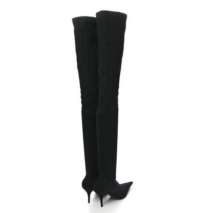 Balenciaga Spandex Pointed Toe Knife Thigh High Boots 35 Black 4 of 7