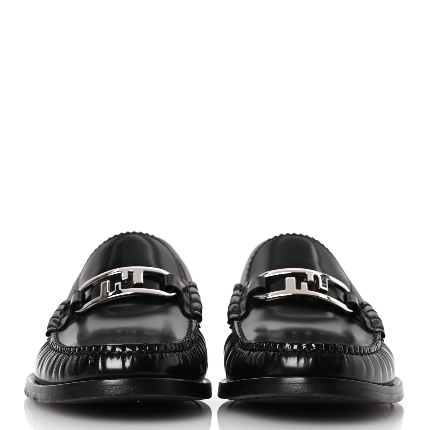 Vitello Mens O'Lock Loafers 8 Black