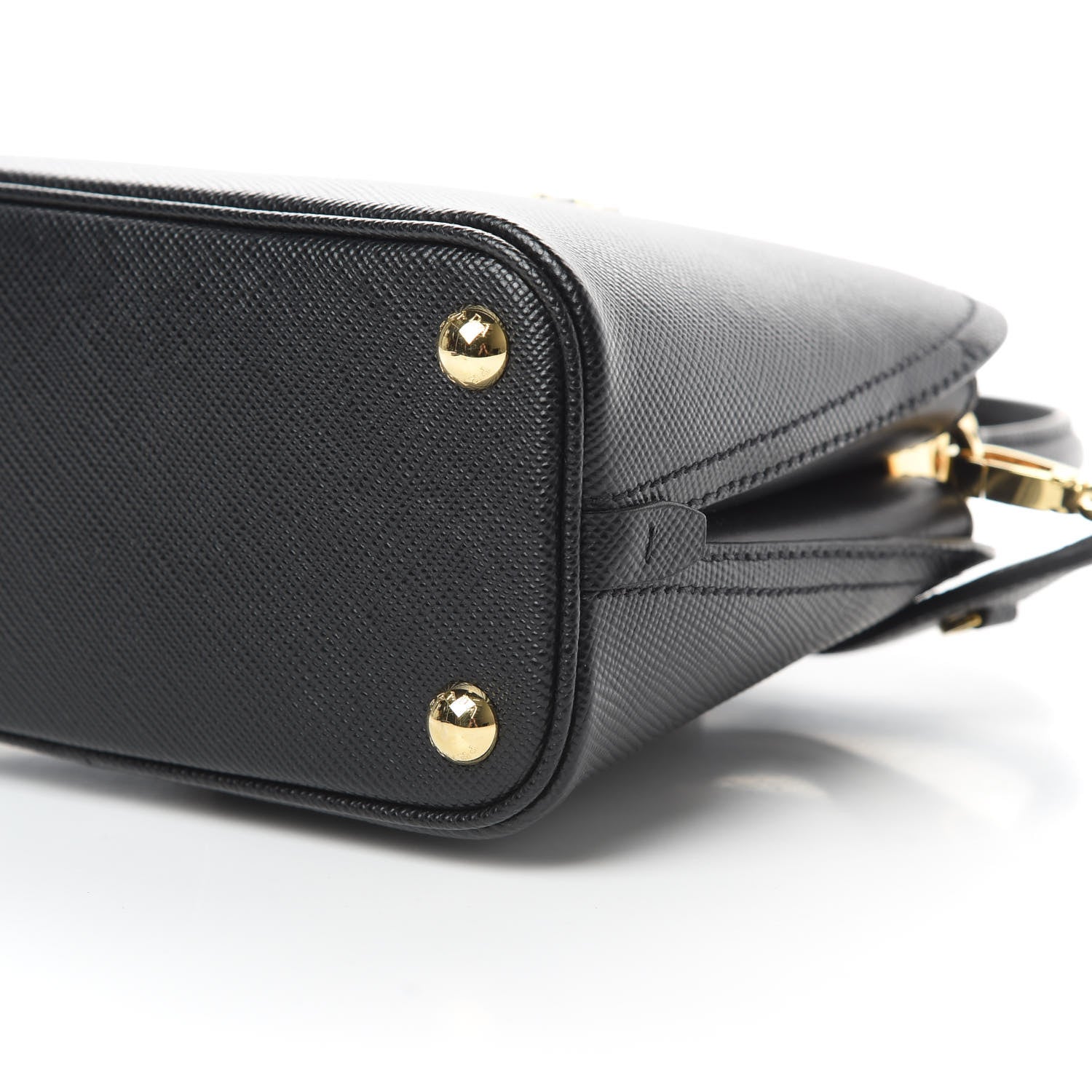 Prada Saffiano Cuir Micro Matinee Tote Black 10 of 10