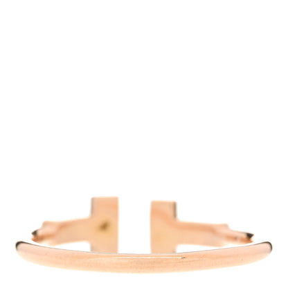 Tiffany 18K Rose Gold Diamond T Wire Ring 58 8.25 3 of 6